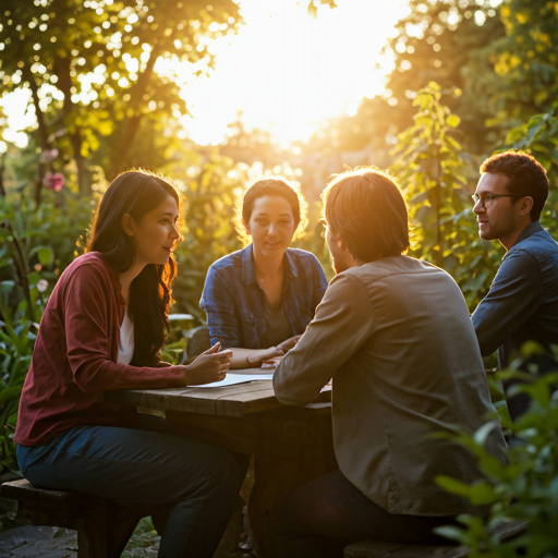 Menschen im Austausch